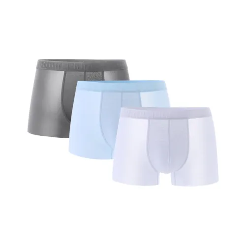PUMA Трусы Мужские 3 упаковки Серебряный Серый Светло-Синий