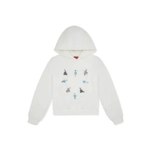 GUESS x YUEQI QI Толстовка Женская Молочно-белая