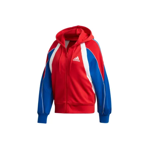 Adidas Колорблок Красный Женские Куртки