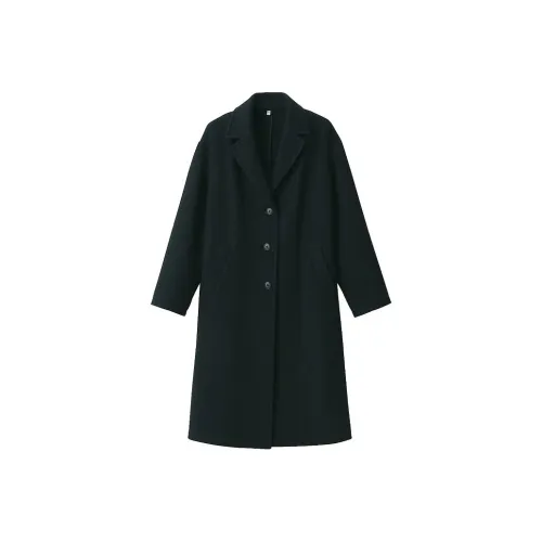 Muji Черное Женское Пальто