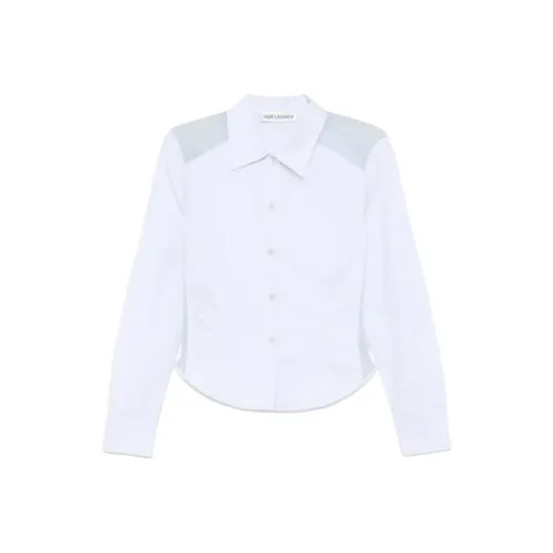 OUR LEGACY SS25 Рубашка Женская Розовая Синяя