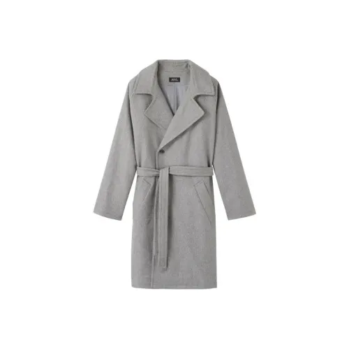 A.P.C Светло-серое Женское Пальто