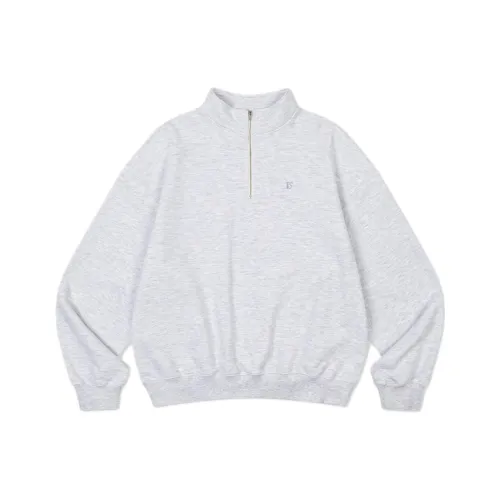 LOW CLASSIC Lc Collection SOFT HALF ZIP UP SWEATSHIRT Women's LIGHT MELANGE GREY Light Mixed Color Gray