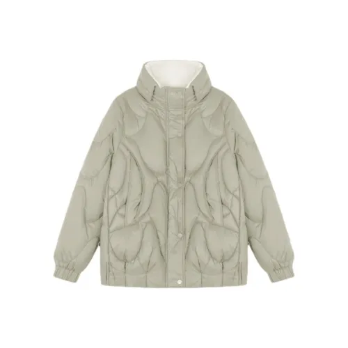 IHIMI Пуховик Женский Горох Зеленый