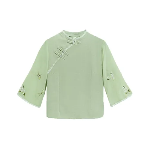 SYEEE WITH U Рубашка Женская Зеленая