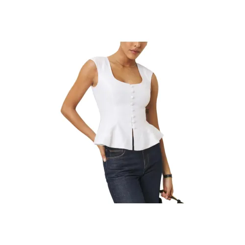 REFORMATION Paolina Linen Ткань Топ Рубашка Женская Белая