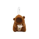 Перламутровый Молочно-чайный Капибара + Нить с бусинами