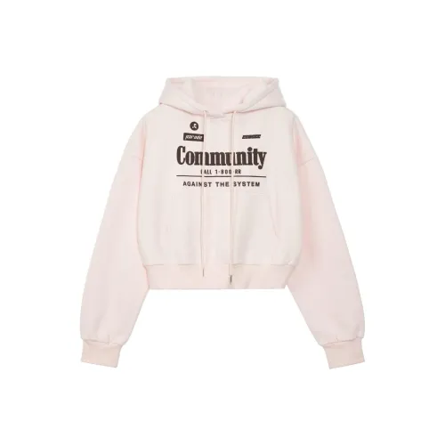 Rest Recreation COMMUNITY Cropped Hoodie Толстовка Женская Розовая Розовая
