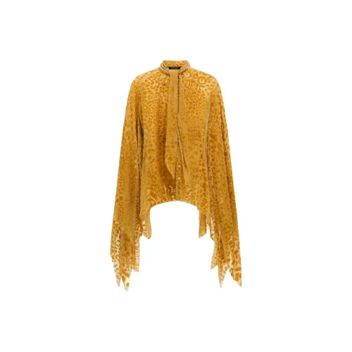 Roberto Cavalli SS24 Рубашка Женская Желтая