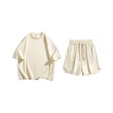 Молочный Белый Топ + Молочный Белый Шорты
