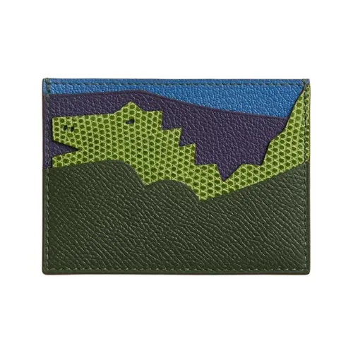 HERMES HISTOIRE NATURELLE Коровья кожа Держатель для карт Унисекс Cool COLORS