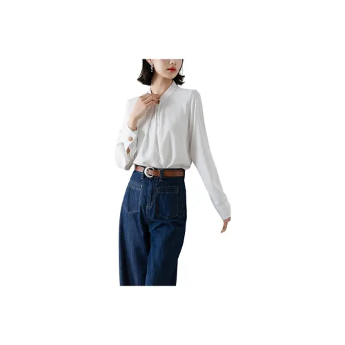 YICHEN Белые Женские Рубашки