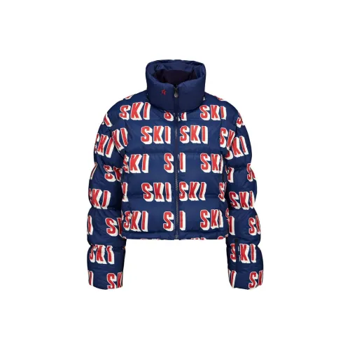 PERFECT MOMENT Пуховик Женские Морской Синий Ярко-Красный Белый