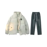 Комплект (абрикосовый топ+винтажные синие брюки)