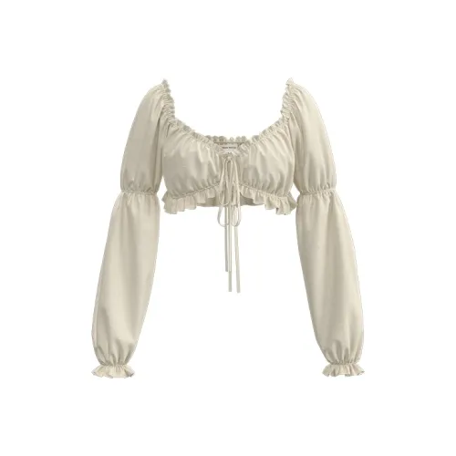 URBAN REVIVO Boho Style Рубашка Женская Светлый Хаки