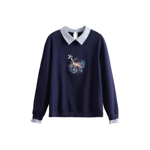 Wbwq Свитшот Женский Темно-Синий