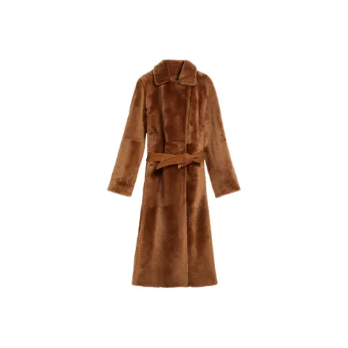 MaxMara Пальто Женское Темно-Коричневое