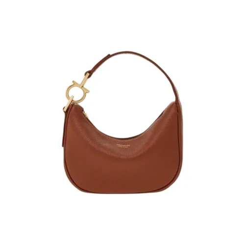 FERRAGAMO Телячья кожа Бостон Сумка Сумка Мини Женская Коричневая