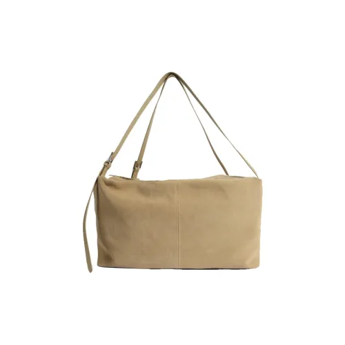 Bullrun Матовая Корова Кожа Плечевая Сумка Женская Абрикос Кофейный