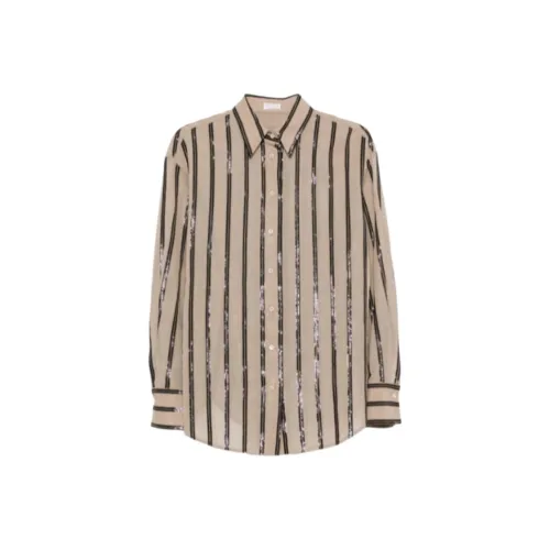 BRUNELLO CUCINELLI Рубашка Женская Светло-Коричневая