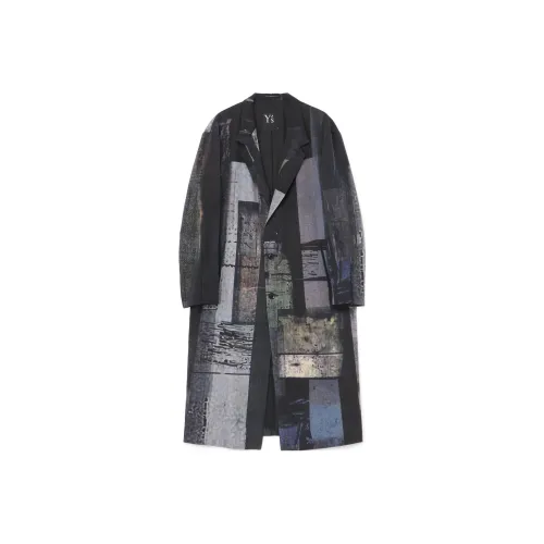 Yohji Yamamoto Синий Женское Пальто