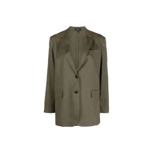 Theory Оливково-зеленый Женские офисные костюмы