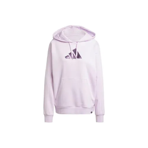 Adidas 3 Stripes Holiday Graphic Свитшот Женский Розовый Фиолетовый