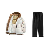 Слоновая кость + Флисовая подкладка Повседневные штаны