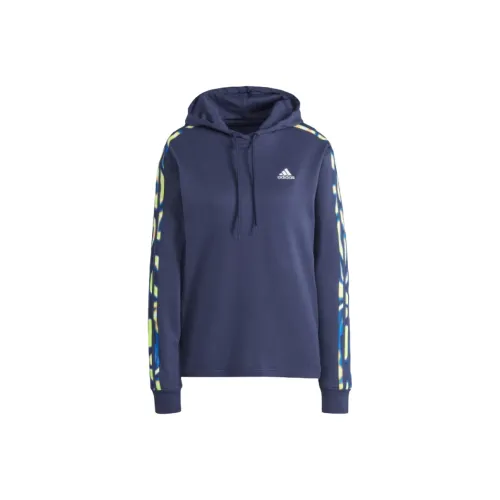 Adidas VIBRANT С принтом 3 Stripes Толстовка Женский Темно-синий