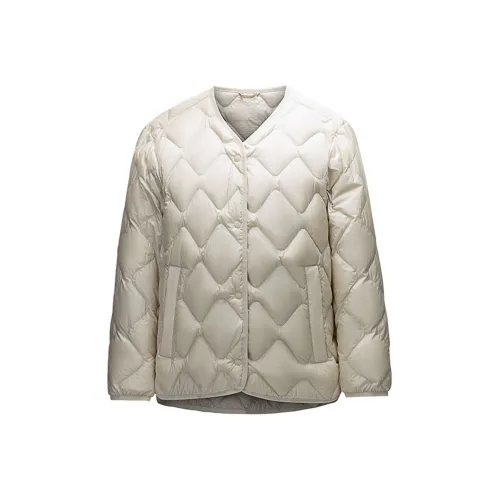 ANTA ZONGXUNXILIE Пуховик Женский Белый Чай Коричневый