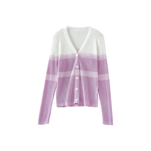 OUNIXUE Трикотаж Женский Белый и Фуксия