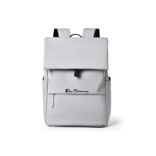 BEN SHERMAN Oxford Backpack Unisex Light Gray Black BEN SHERMAN Оксфорд Рюкзак Унисекс Светлый Серый Черный