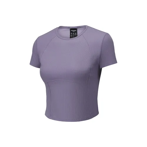 Skechers Freedom Series Стандартная T-рубашка Женская Темно-фиолетовая Серый