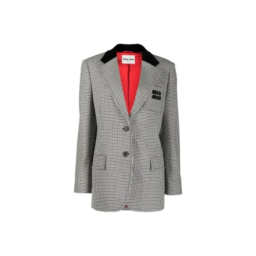 MIU MIU SS22 Бизнес-костюм Пальто Женское Серое