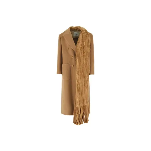 FENDI Коричневое Женское Пальто