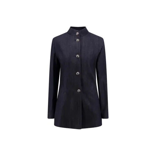 Loro Piana FW23 Бизнес-костюм Пальто Женское Синее