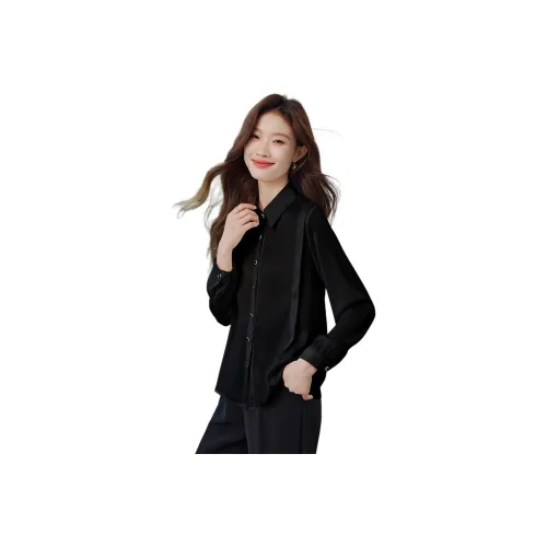 Love Elaine Весенний Осенний Рубашка Свободного кроя Женская