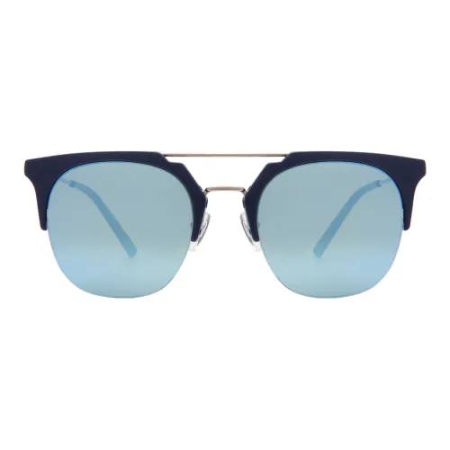 CALVIN KLEIN Aviator Солнцезащитные очки Унисекс Серебристо-синий