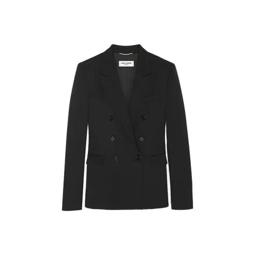 SAINT LAURENT SS22 Бизнес-костюм Пальто Женское Черное