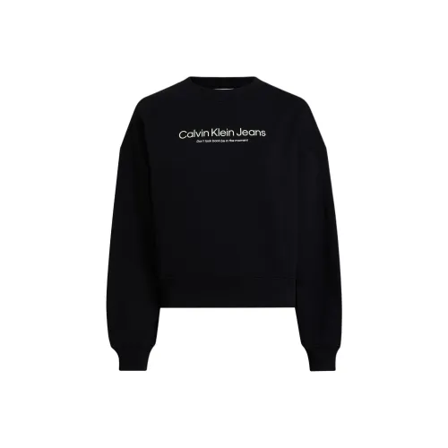 CALVIN KLEIN Свитшот Европейская версия Женская Черный