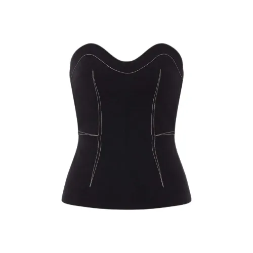 PHILOSOPHY DI LORENZO SERAFINI Без бретелек Топ Женский Черный