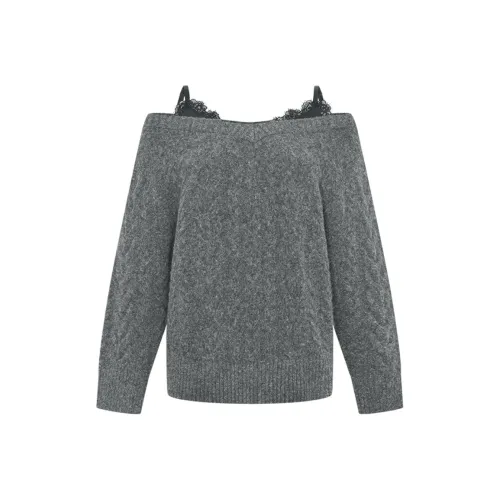 URBAN REVIVO Трикотаж Женский Темно-Серый