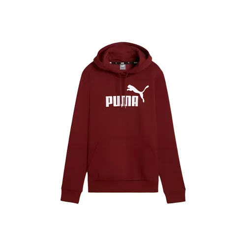 PUMA Essentials Logo FL Hoodie Hoodie Женский Темно-красный
