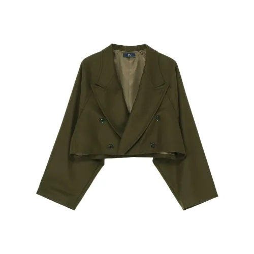 Yohji Yamamoto Оливково-зеленые Женские Куртки