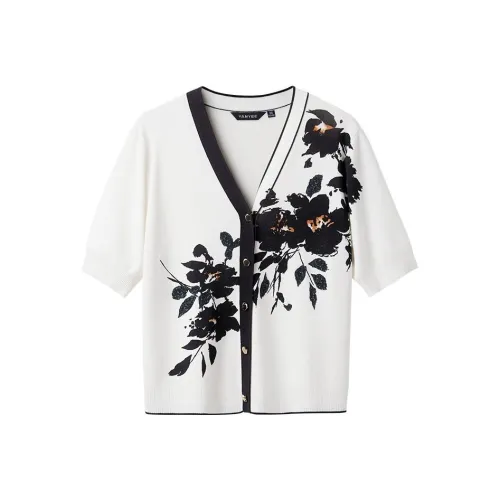 Yan Domain Трикотаж Женский Черный Цветок