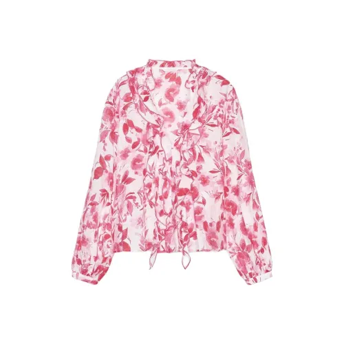 ZARA Розовые/Белые Женские Рубашки