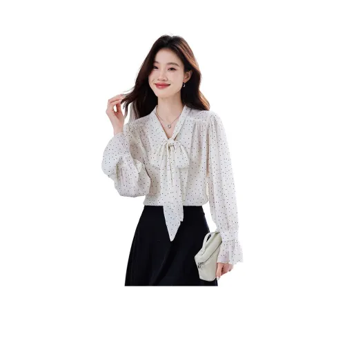 PIERRE CARDIN Рубашка Женская Белая с Черным Пятном