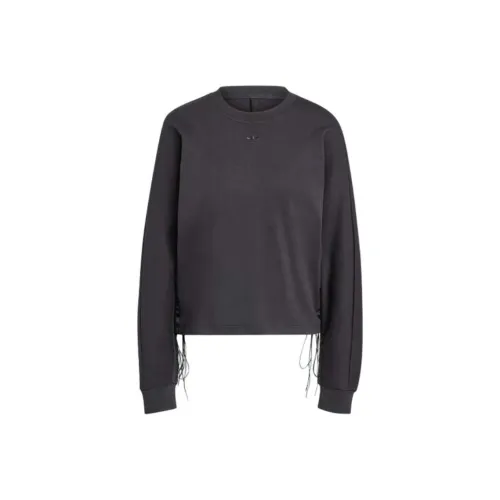 Adidas Originals 3 Stripes RUCHED 3 STRIPES LOOSE SWEATSHIRT Women's Black