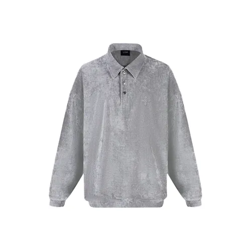 YLDP Серый Унисекс Поло