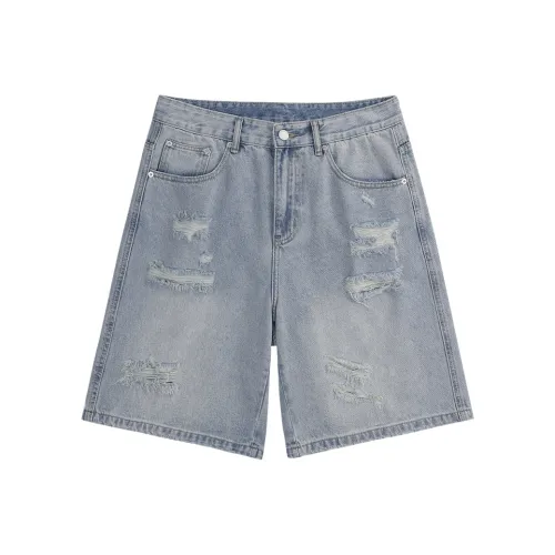 UKTK Светло-синие мужские джинсовые шорты